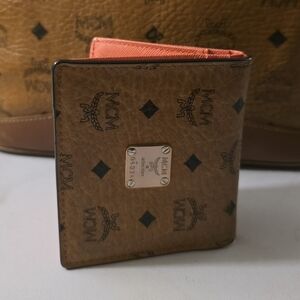 MCM Brown Wallet with Iconic Logo